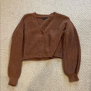 Forever 21 Chocolate Brown Knit Cardigan